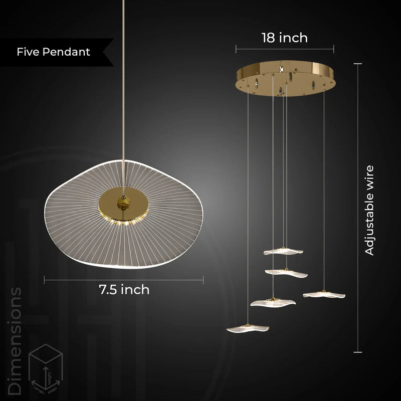 Jelly Fish Acrylic Chandelier