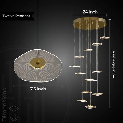 Jelly Fish Acrylic Chandelier