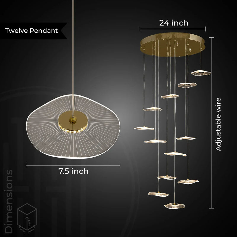 Jelly Fish Acrylic Chandelier