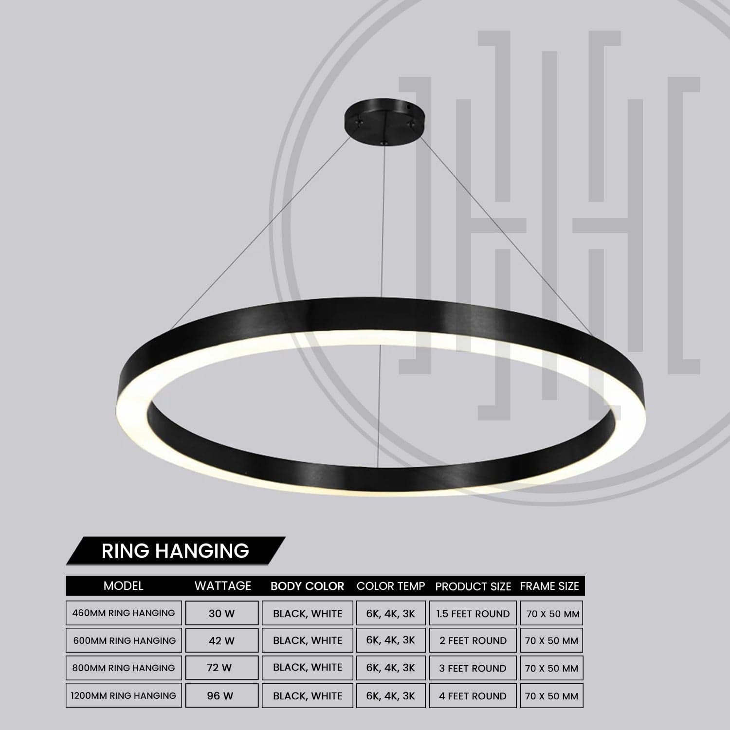 LED Circular Ring Hanging Profile Light – Harold Electricals