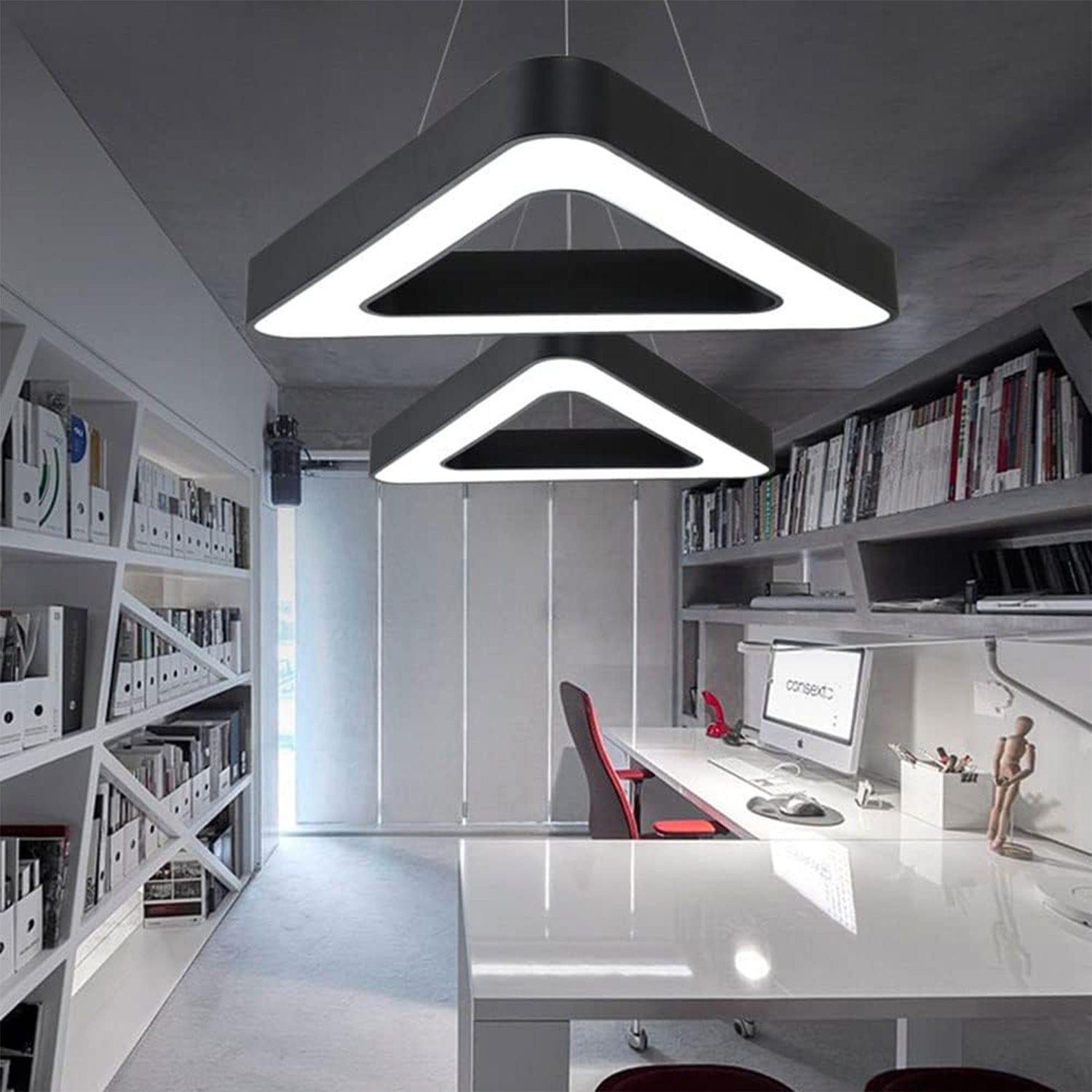 Large Triangular Led Lights LED Triangular Hanging Profile Light – Harold Electricals