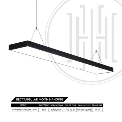 Rectangular Led Profile LED Rectangular Hanging Profile Light – Harold Electricals