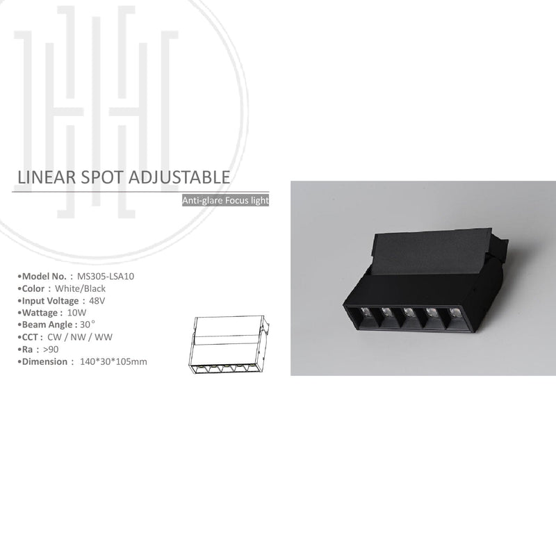 Linear Spot Adjustable Ultrathin Magnetic Tracklight