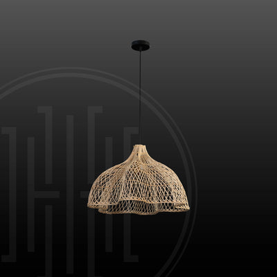 Lotus Bloom Bamboo Hanging Light