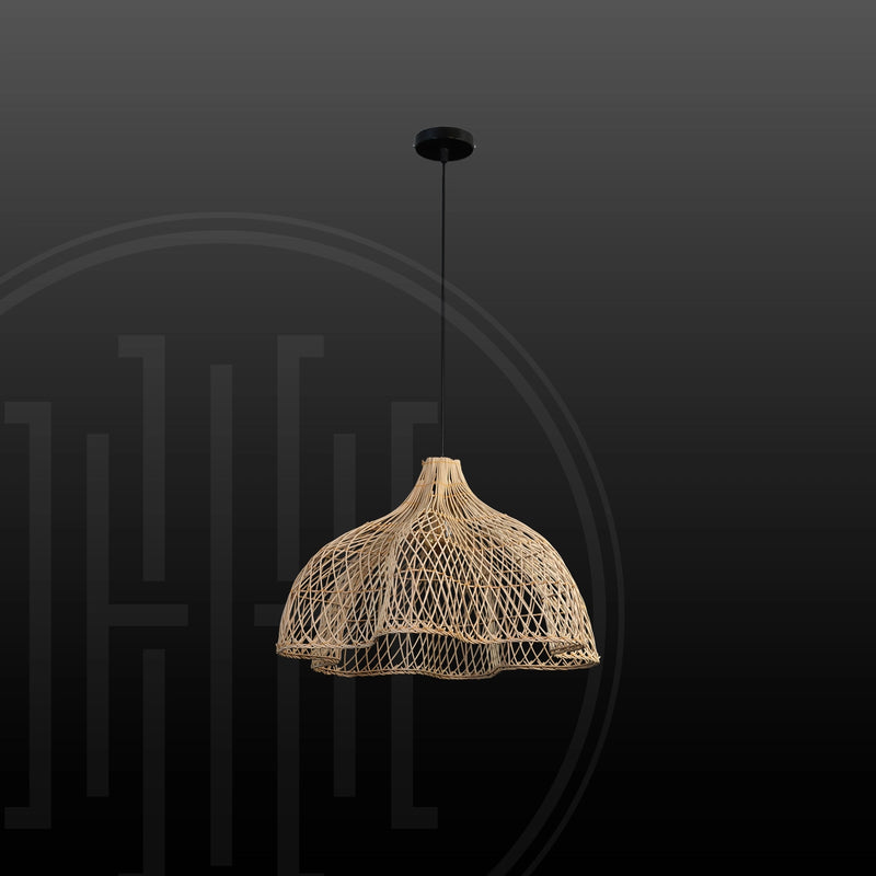 Lotus Bloom Bamboo Hanging Light