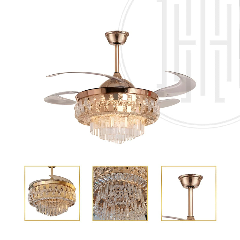 Lumina Lux Chandelier Ceiling Fan with Remote Control