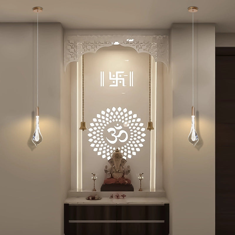 Luminous Dew Temple Light - Hanging Light for Pooja Room