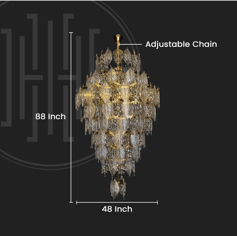 Lumora Leaf Duplex Chandelier