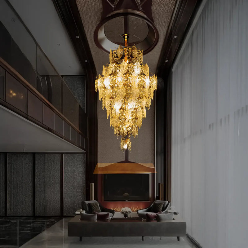 Lumora Leaf Duplex Chandelier