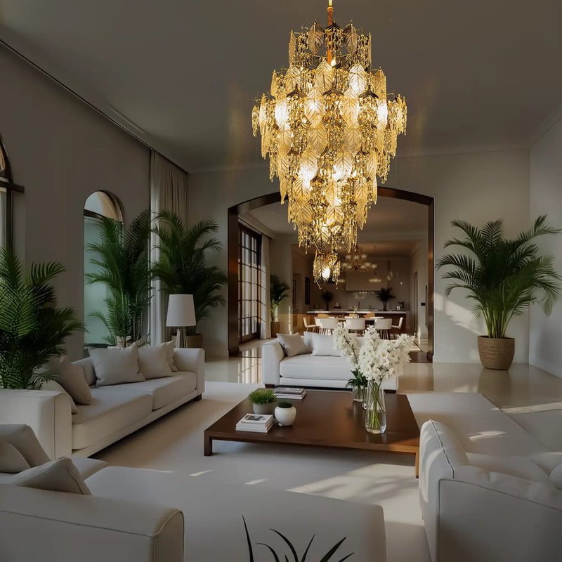 Lumora Leaf Duplex Chandelier