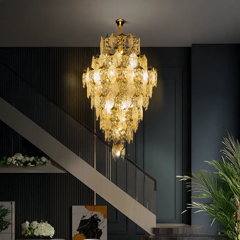 Lumora Leaf Duplex Chandelier