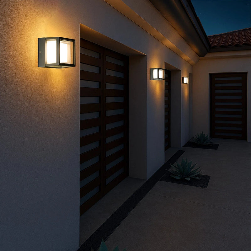 Square Outside Light Square Outdoor Wall Facade Light – Harold Electricals
