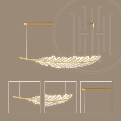 Acrylic Leaf Dining Chandelier