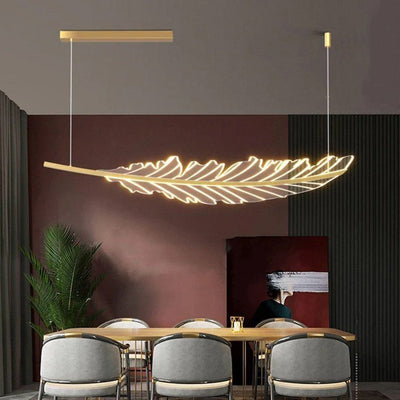 Acrylic Leaf Dining Chandelier