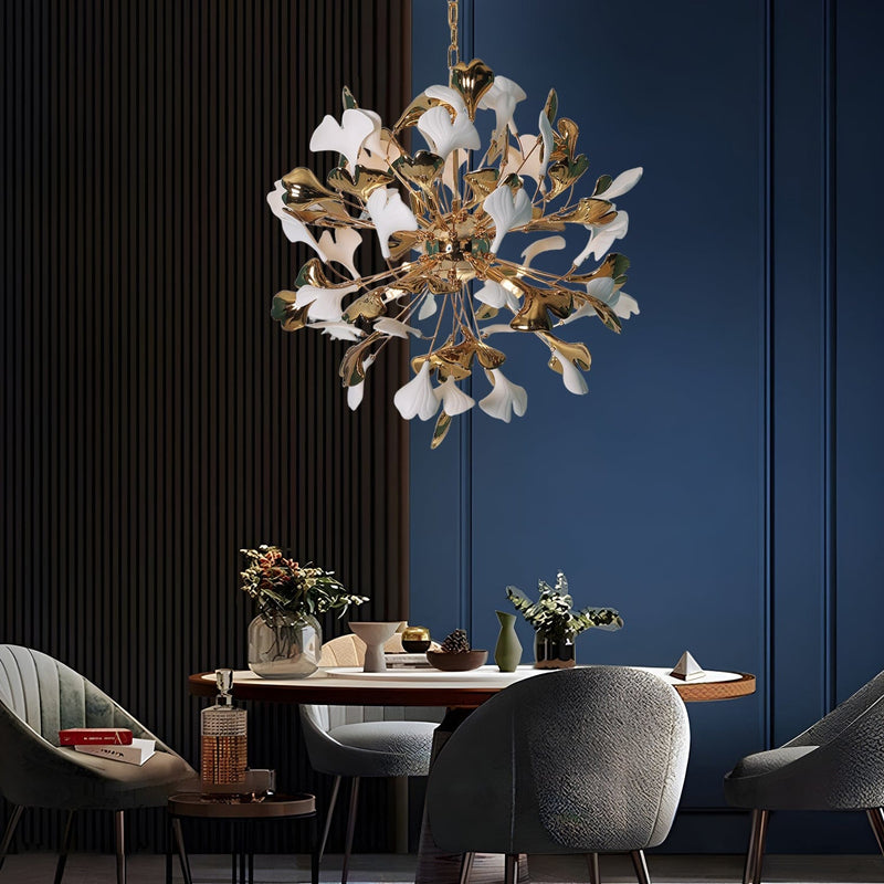 Ceramic Gingko Leaf Chandelier – Harold Electricals