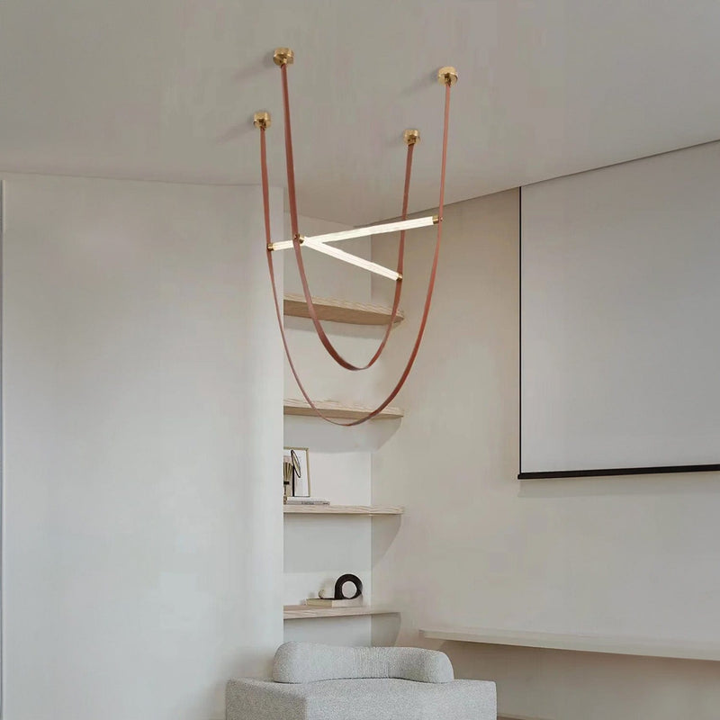 Tan Belt Chandelier