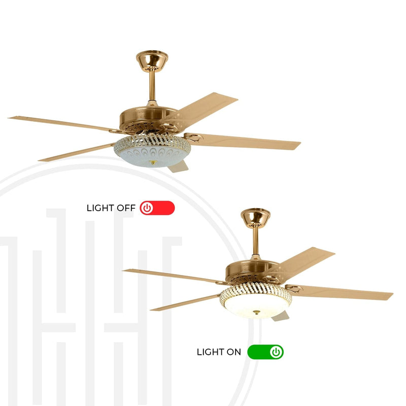 Golden Aura Chandelier Ceiling Fan