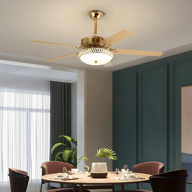 Golden Aura Chandelier Ceiling Fan