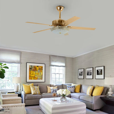 Golden Aura Chandelier Ceiling Fan