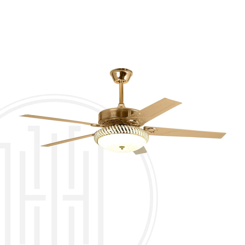 Golden Aura Chandelier Ceiling Fan