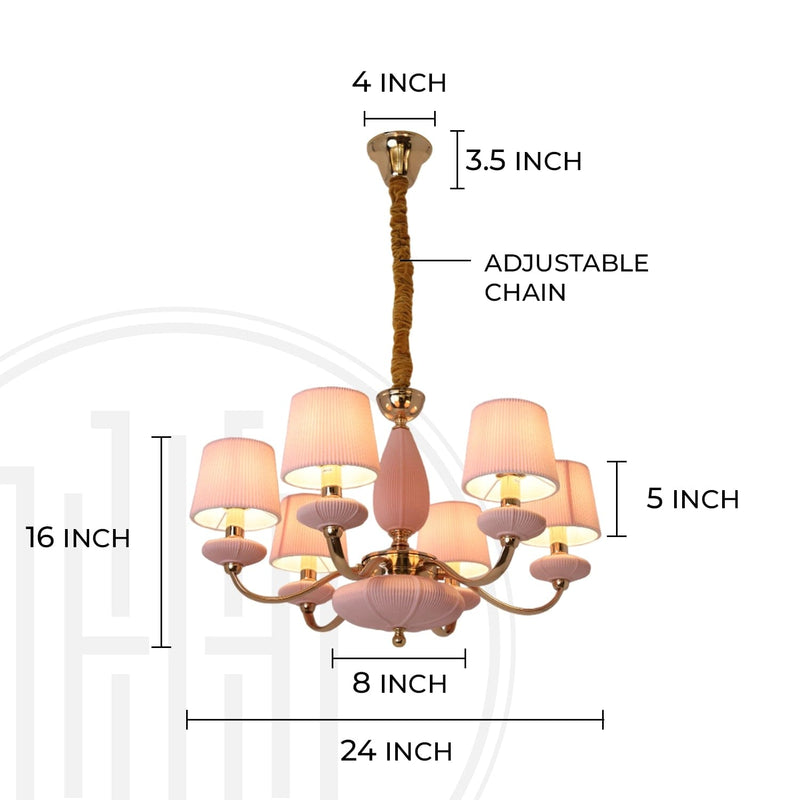 Rosy Glow Chandelier