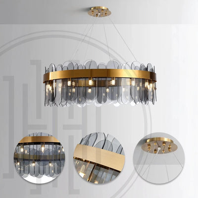 Velluto Smoke Ring Chandelier