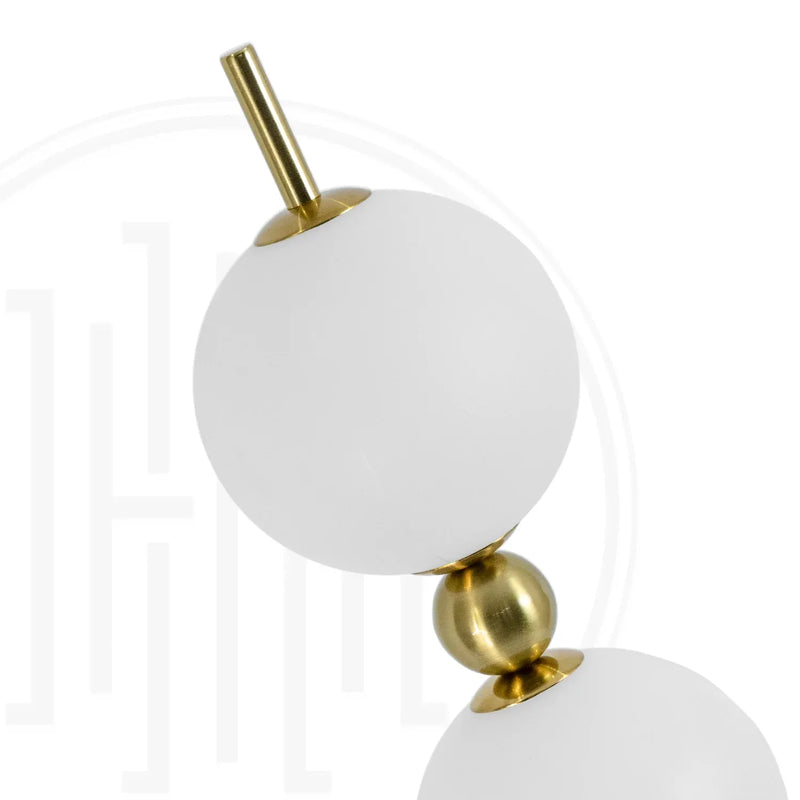 OpalStack Wall Light – Modern Gold Wall Lamp with Frosted Glass Balls ...