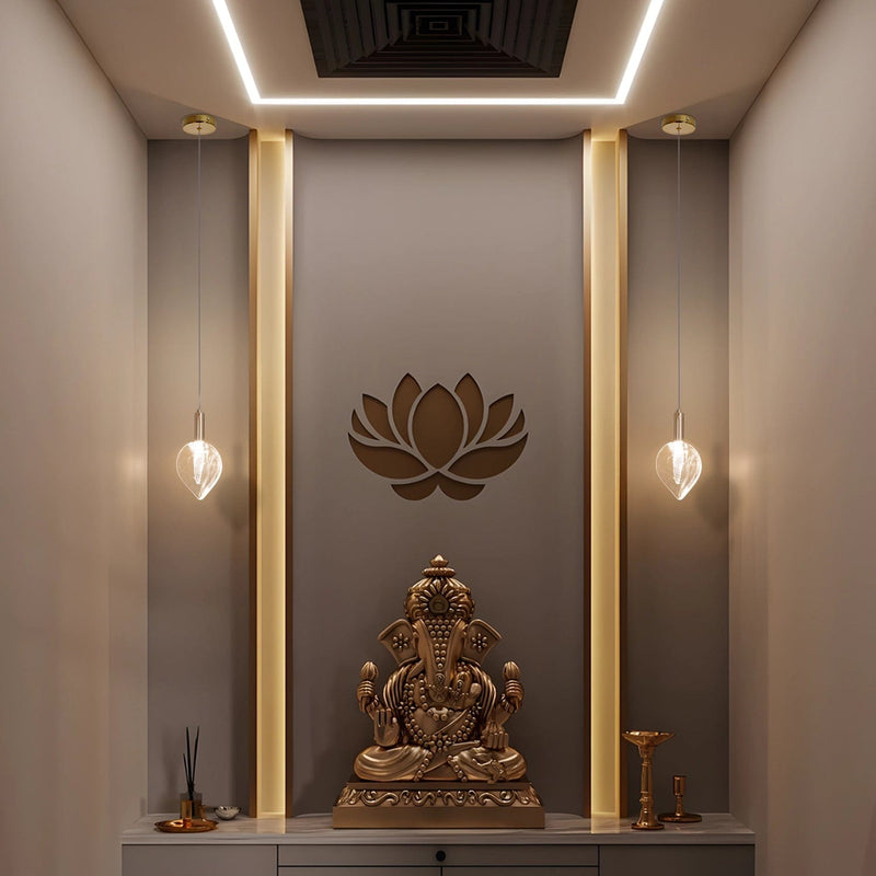 Radiant Vein Temple Light - Hanging Light for Pooja Room