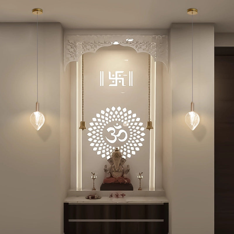 Radiant Vein Temple Light - Hanging Light for Pooja Room