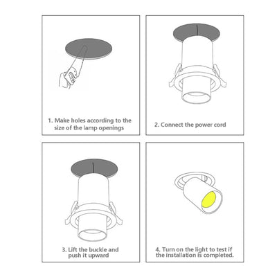 Adjustable Full Recessed COB Spotlight