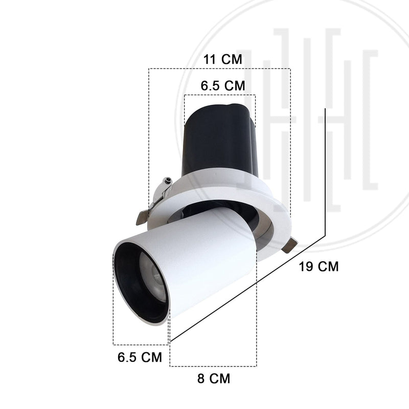 Adjustable Full Recessed COB Spotlight