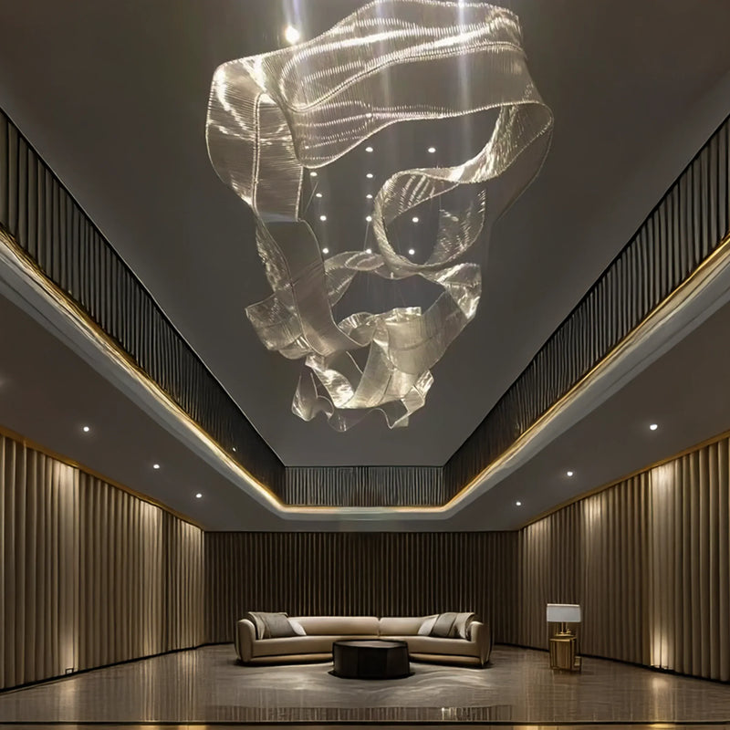 Infinity Ribbon Crystal Chandelier