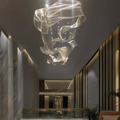 Infinity Ribbon Crystal Chandelier