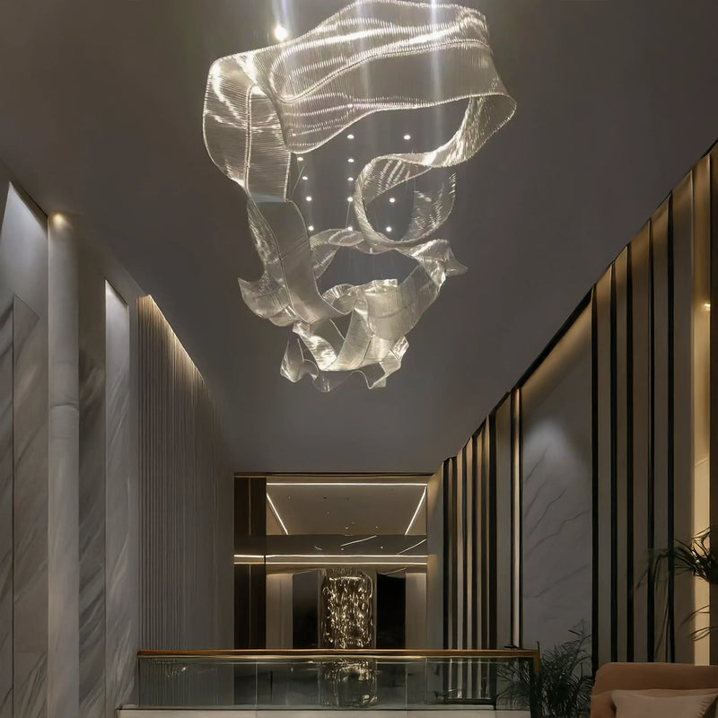 Infinity Ribbon Crystal Chandelier