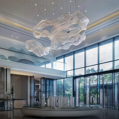 Infinity Ribbon Crystal Chandelier