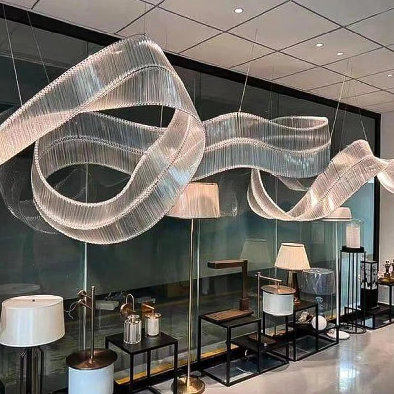 Infinity Ribbon Crystal Chandelier