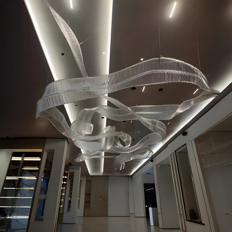 Infinity Ribbon Crystal Chandelier