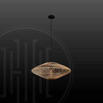 Ripple Saucer Bamboo Hanging Light