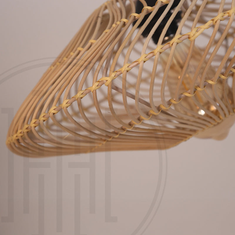 Ripple Saucer Bamboo Hanging Light