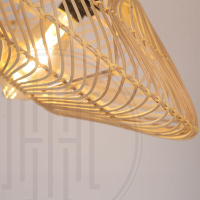 Ripple Saucer Bamboo Hanging Light