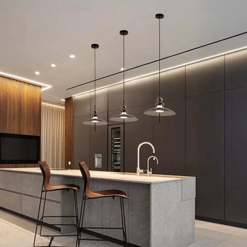 Haze Layer Pendant Light – Handcrafted Borosilicate Glass Ceiling Lamp ...