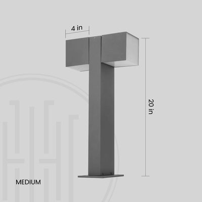 350° Dual Head Bollard Light