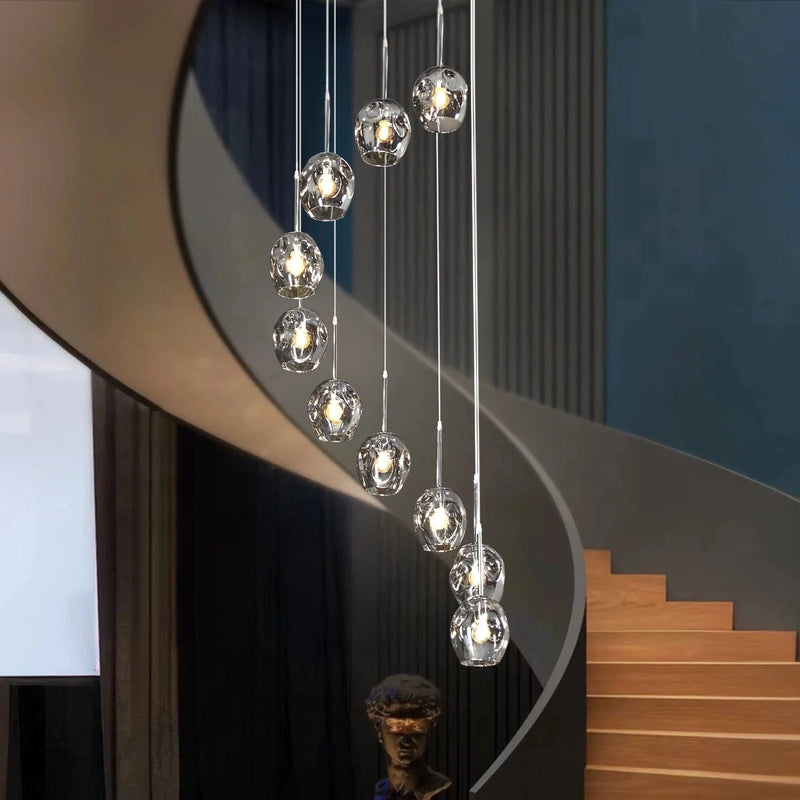 Ordo Staircase Long Glass Chandelier