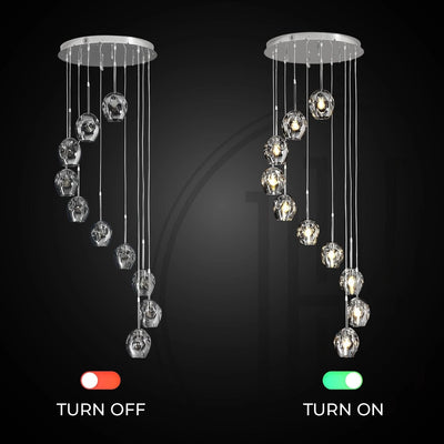 Ordo Staircase Long Glass Chandelier