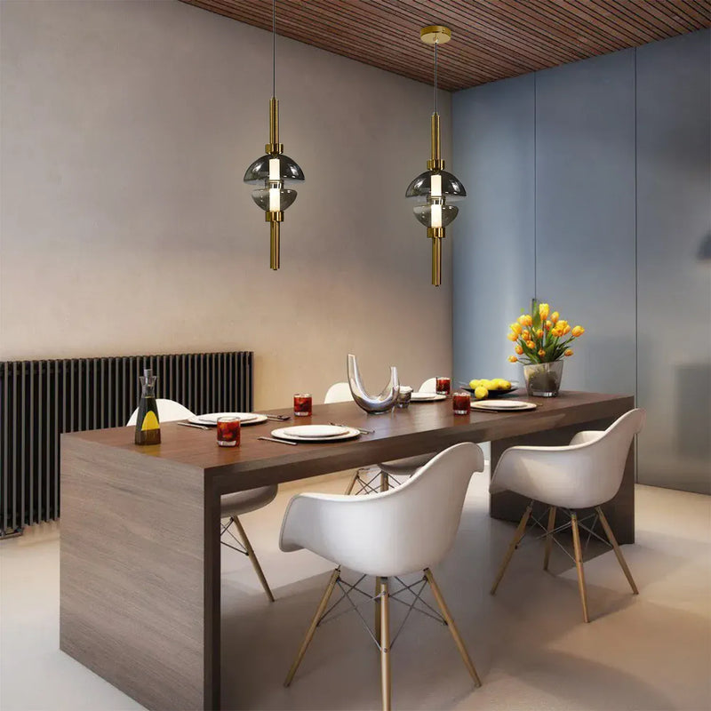 Twin Dome Pendant Light