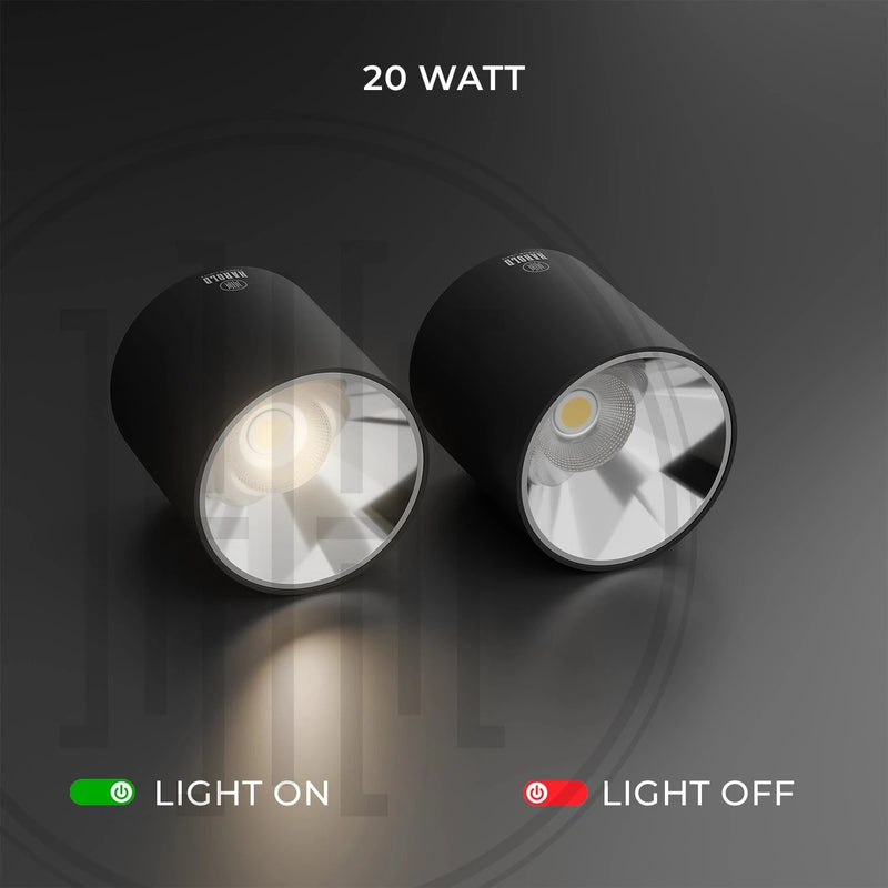 Cylindrical Surface Mounted Antiglare LED COB Spot Downlight