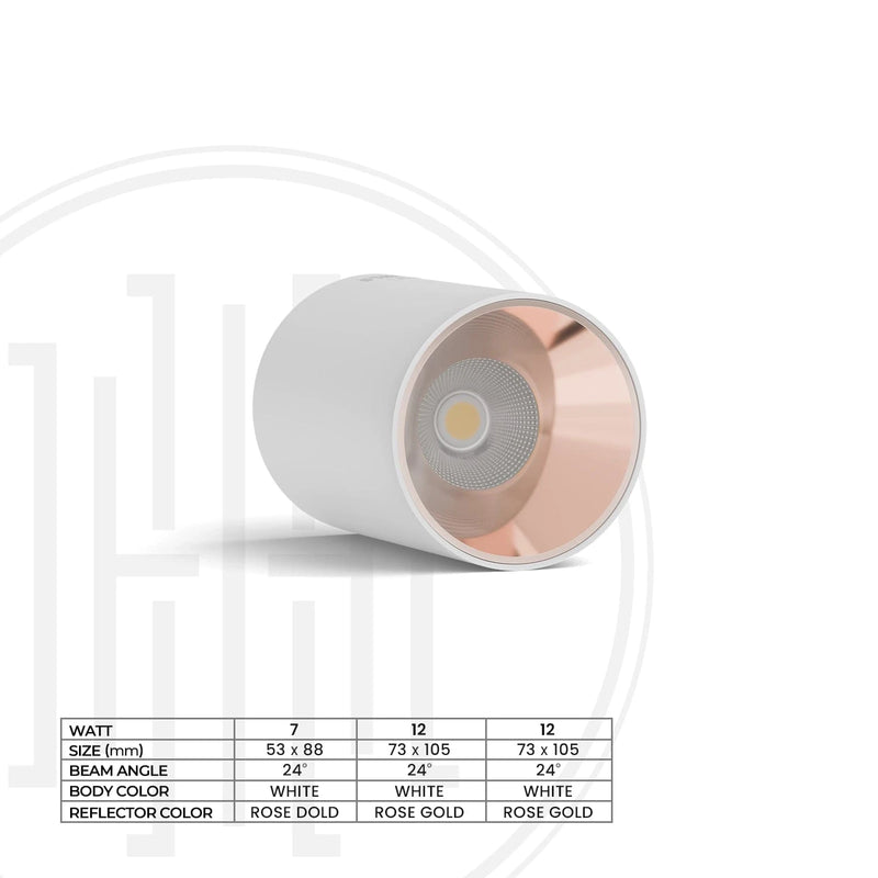 Cylindrical Surface Mounted Antiglare LED COB Spot Downlight
