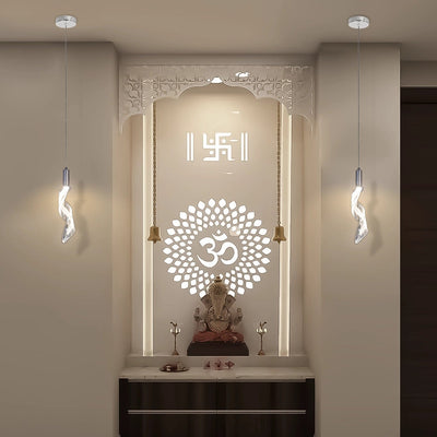 Twilight Spiral Temple Light - Hanging Light for Pooja Room