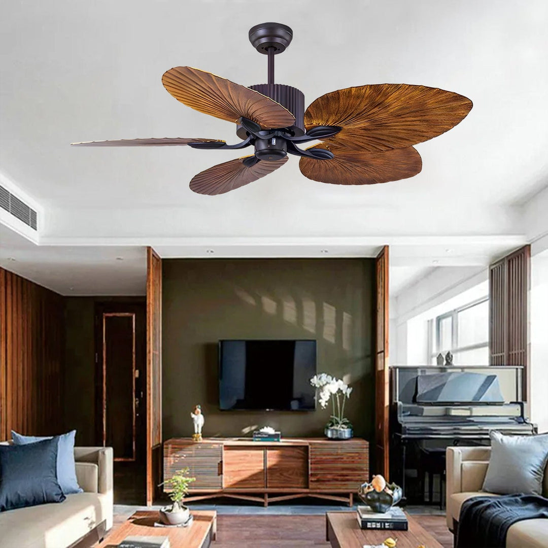 ハサモ　BAR WOOD CEILING FAN Woodcraft Breeze Ceiling Fan - Stylish Wooden Design with Superior