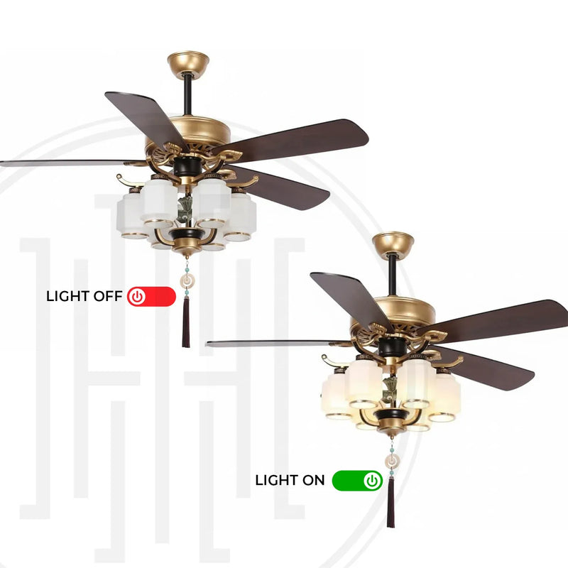 Heritage Regal Chandelier Fan with Remote Control